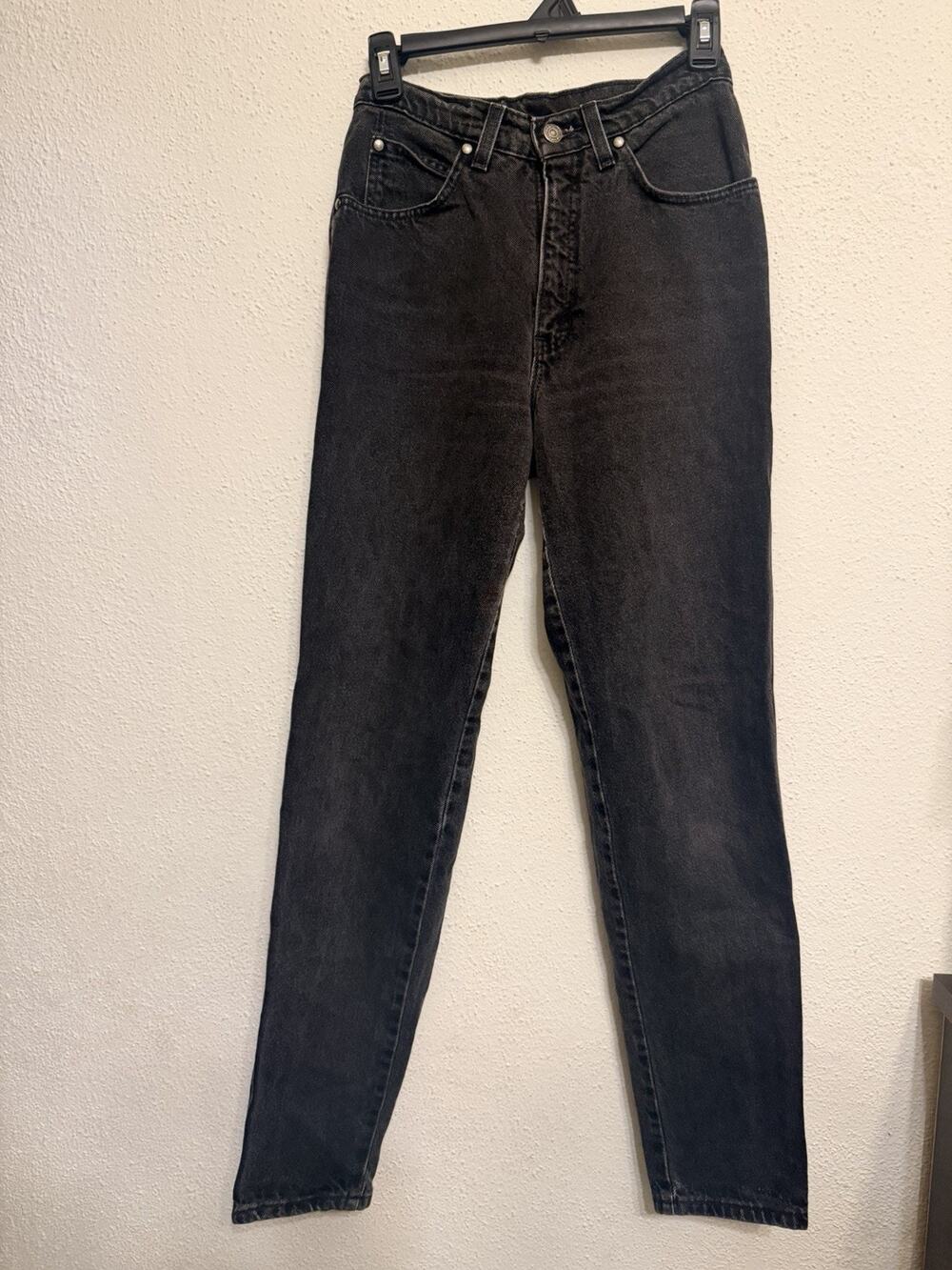 1995 Levi’s Orange Tab Black Mom Jeans USA Made High Rise Tapered Womens 26/7